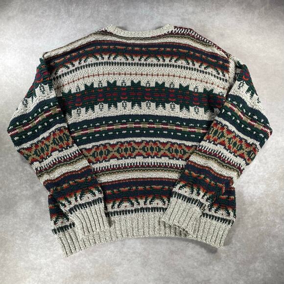 90’s Lake Harmony All Season Multicolor Multipatterned Cozy Knit Sweater - Picture 2 of 4